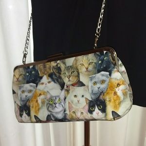 New Cat Lady Purse Clutch with Chain